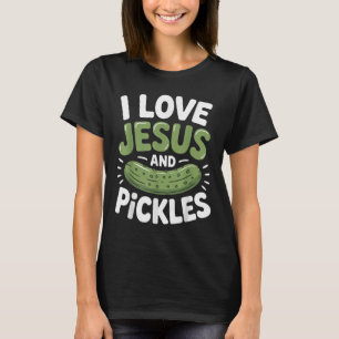 T-shirt J'aime Jésus Et Les Cornichons
