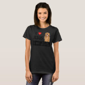 T-shirt J'Aime Jésus Et Mon Golden Retriever Chien Maman P (Devant entier)