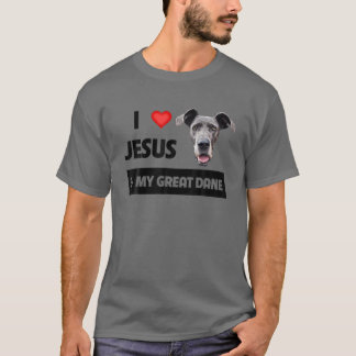 T-shirt J'Aime Jésus Et Mon Grand Chien Danse Maman Et Pap