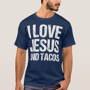 T-shirt J'Aime Jésus Et Tacos Drôle Citation De Déclaratio