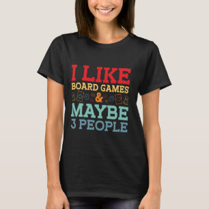 T-shirt J'Aime Jeux De Société Et Peut-Être 3 Personnes Bo
