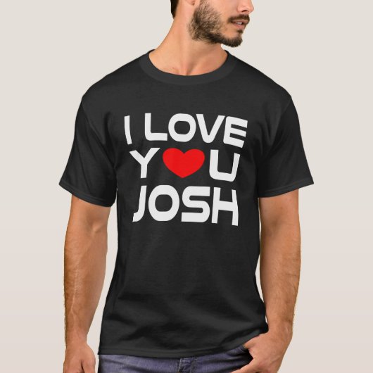 T-shirt J'aime Josh Red Heart pour dire Honey Je t'aime (Devant)