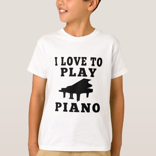 T-shirt J'Aime Jouer Au Piano (Devant)