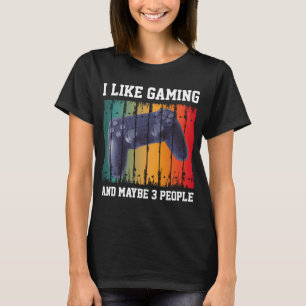 T-SHIRT J'AIME JOUER ET PEUT-ÊTRE 3 PERSONNES