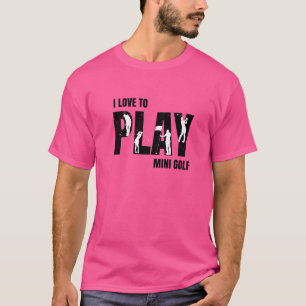 T-shirt J'Aime Jouer Mini Golf Lecteur Golf Ball Gol