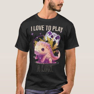 T-shirt J'Aime Jouer Un Lotl Axolotl Amphibian Mexicain Wa