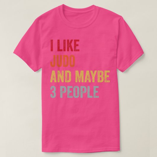 T-shirt J'Aime Judo Peut-Être 3 Personnes (Design devant)