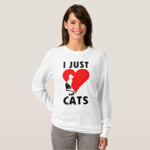 T-SHIRT J'AIME JUSTE DES CHATS (Devant entier)