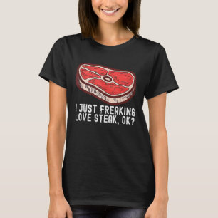 T-shirt J'Aime Juste Steak Raw Steak Viande Alimentation B