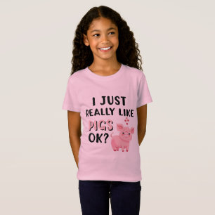 T-Shirt J'aime juste vraiment des porcs CORRECTS ?