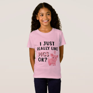 T-Shirt J'aime juste vraiment des porcs CORRECTS ?