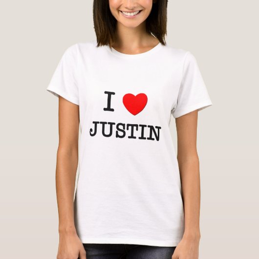 T-shirt J'aime Justin (Devant)