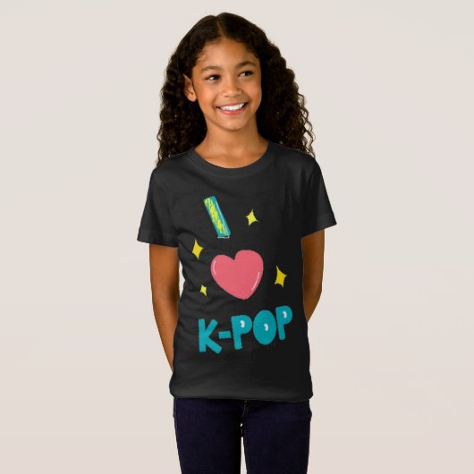 T-Shirt J'AIME K-POP (Devant entier)