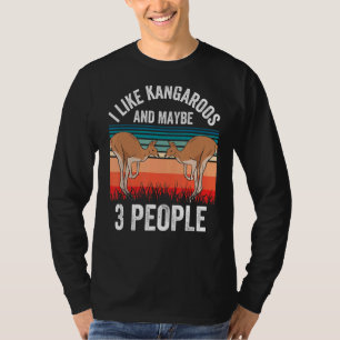 T-shirt J'Aime Kangaroos Et Peut-Être 3 Personnes Kangaroo