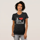 T-SHIRT J'AIME KATE ET WILLIAM (Devant entier)