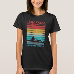 T-shirt J'Aime Kayak Fishing Kayaking Kayaker Plan d'eau