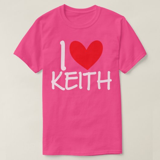 T-shirt J'aime Keith Nom Personnalisé Homme Mec Meilleur A (Design devant)