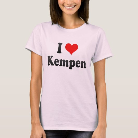 T-shirt J'aime Kempen, Allemagne. Ich Liebe Kempen, (Devant)