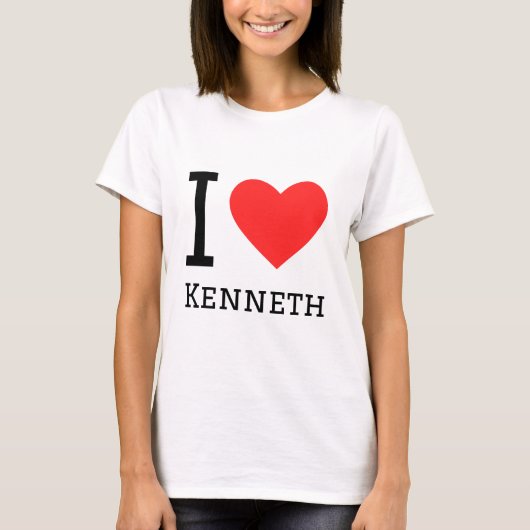 T-shirt J'aime kenneth (Devant)