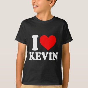 T-shirt J'aime Kevin, J'aime Kevin, Cœur Rouge Saint-Valen