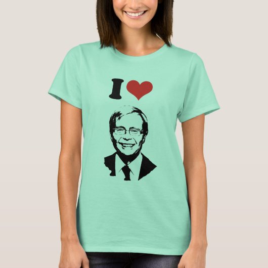 T-shirt J'aime Kevin Rudd (Devant)