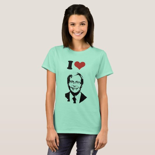 T-shirt J'aime Kevin Rudd (Devant entier)