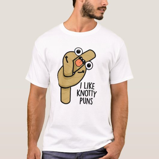 T-shirt J'Aime Knotty Puns Funky Rope Pun (Devant)