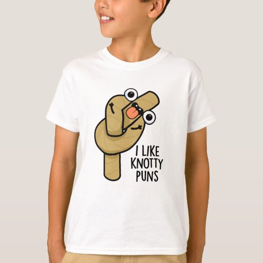 T-shirt J'Aime Knotty Puns Funky Rope Pun (Devant)