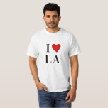 T-shirt J'aime L A | coeur de texte personnalisé LA Los An<br><div class="desc">Cette chemise peut être customisée dans n'importe quel endroit par exemple. N Y ou article,  c.-à-d. C U P ou personne,  c.-à-d. M O M ou à peu près tout ce que vous aimez et ça a l'air cool.</div>