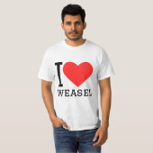T-shirt J'aime la belette (Devant entier)