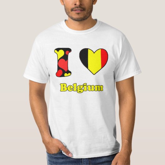 T-shirt J'aime la Belgique (Devant)