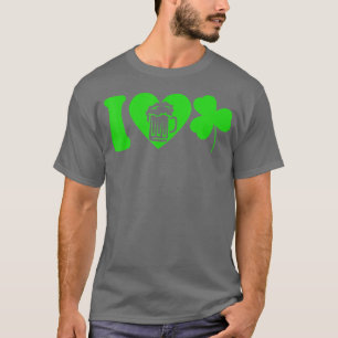 T-shirt J'aime la bière Clover Leaf Shamrock Jour de la Sa