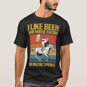T-shirt J'aime la bière et les courses de chevaux et peut-