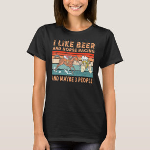 T-shirt J'aime la bière et les courses de chevaux et peut-