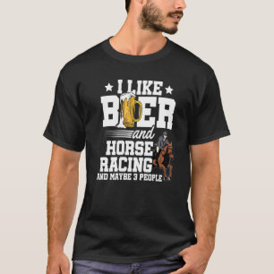 T-shirt J'aime la bière et les courses de chevaux et peut-