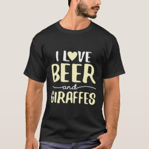 T-shirt J'Aime La Bière Et Les Giraffes