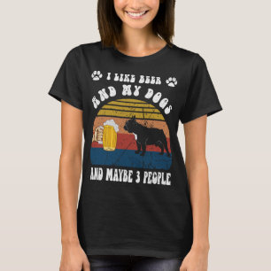 T-shirt J'Aime La Bière Et Mon Chien Français Et Peut-Être