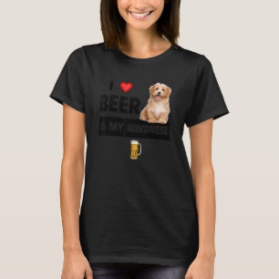 T-shirt J'Aime La Bière Et Mon Havanais Maman Papa Havapoo