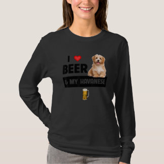 T-shirt J'Aime La Bière Et Mon Havanais Maman Papa Havapoo