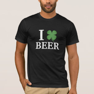 T-shirt J'aime la bière Shamrock St. Patricks Day