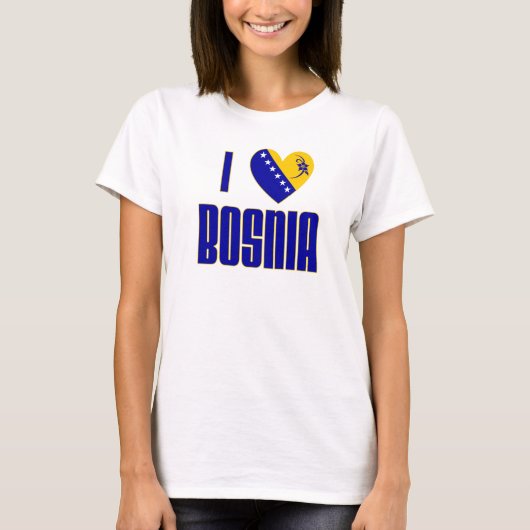 T-shirt J'aime la Bosnie (Devant)