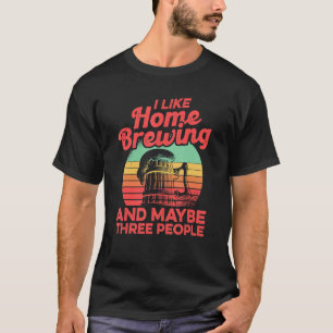 T-shirt J'aime la Brasserie Maison Et Peut-être Que Trois