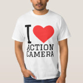 T-shirt J'aime la caméra d'action (Devant)