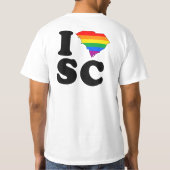 T-SHIRT J'AIME LA CAROLINE DU SUD GAIE (Dos)