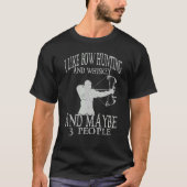 T-shirt J'Aime La Chasse Aux Bow Et Le Whiskey Archer Bow (Devant)