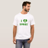 T-shirt J'Aime La Chemise À Manches Longues En Rugby (Devant entier)