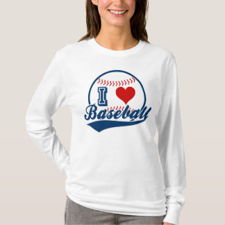 T-shirt J'aime la chemise de base-ball