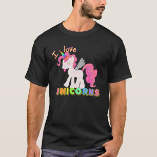 T-shirt J'AIME LA CHEMISE DE LICORNES !  Chemise mignonne