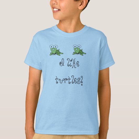 T-shirt J'aime la chemise de tortues (Devant)