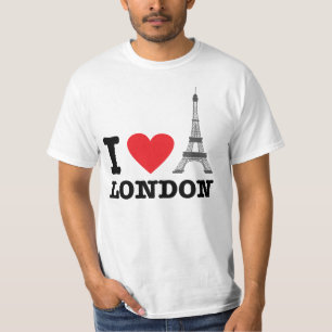 T-shirt J'aime la chemise de touriste de Londres